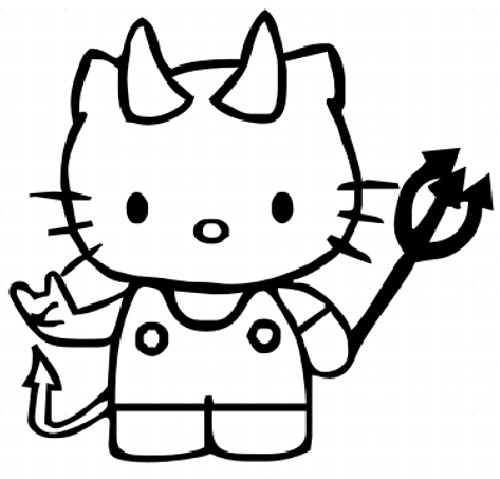 Hello Kitty Devil Decal