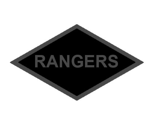 USA World War II Ranger Diamond (Black and Grey)