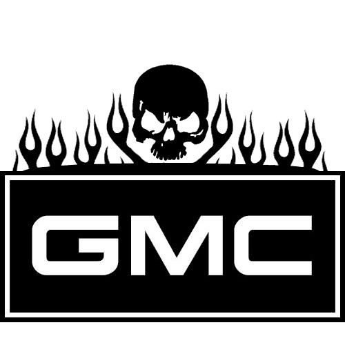 GMC Flames And Skull Decal