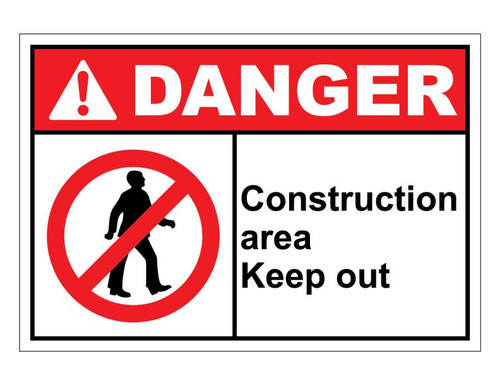 ANSI Danger Construction Area Keep Out
