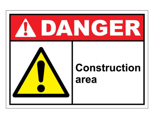 ANSI Danger Construction Area