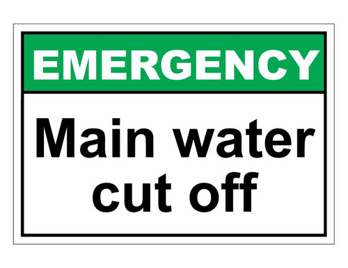 ANSI Emergency Main Water Cut Off