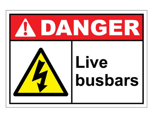 ANSI Danger Live Busbars