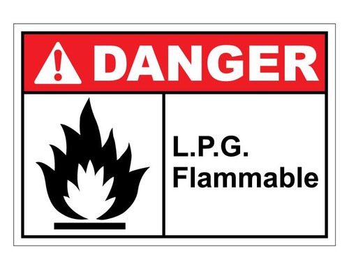 ANSI Danger L.P.G. Flammable