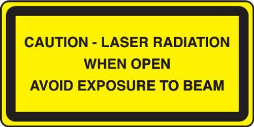 Caution Laser Radiation When Open Avoid Exposure To Beam