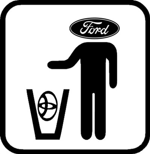 Ford Throws Away Toyota Decal
