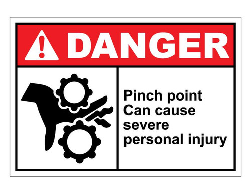 ANSI Danger Pinch Point Can Cause Severe Personal Injury