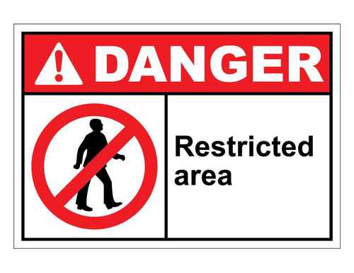 ANSI Danger Restricted Area