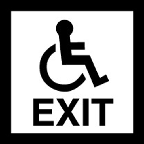 Disabled Exit (Black and White)