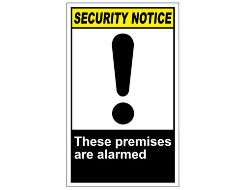 ANSI Security Notice These Premises Are Alarmed