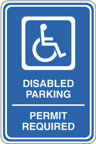 Handicap And Disabled Parking Permit Required
