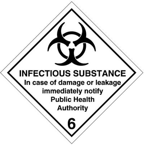 Class 6 Infectious Substance Placard