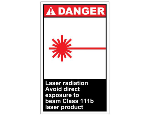 ANSI Danger Laser Radiation Avoid Direct Exposure To Beam Class 111b Laser Product