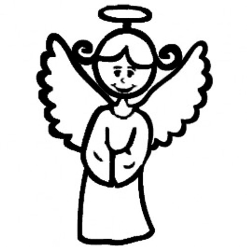 Angel Mom Stick Figure  Decal