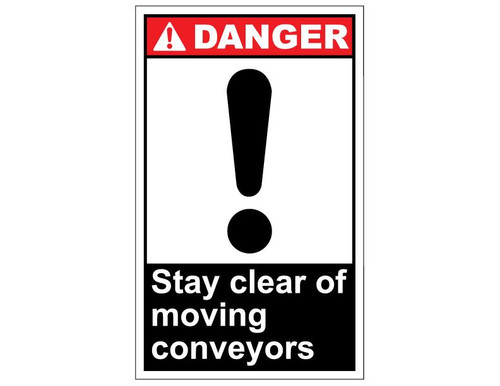 ANSI Danger Stay Clear Of Moving Conveyers