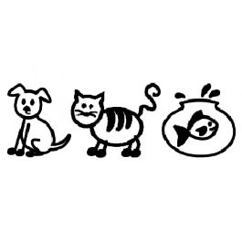 Stick Figure Dog & Cat Pet Decal Pack