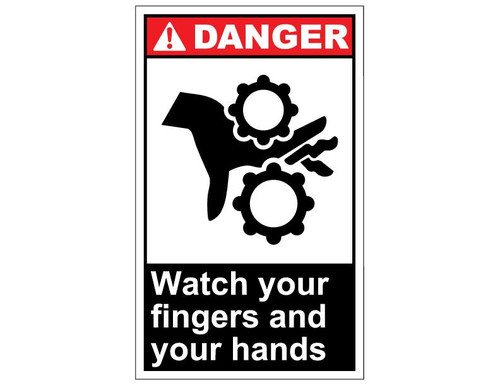 ANSI Danger Watch Your Fingers And Hands