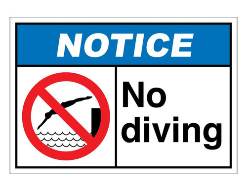 ANSI Notice No Diving