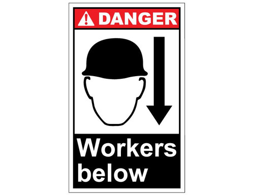 ANSI Danger Workers Below