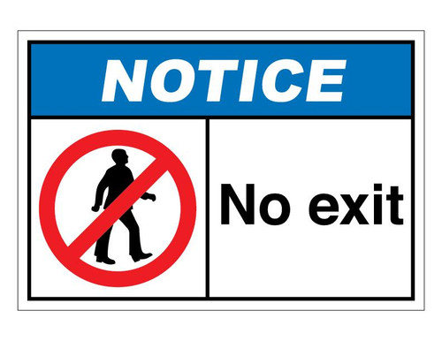 ANSI Notice No Exit