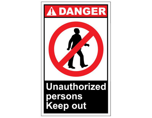ANSI Danger Unauthorized Persons Keep Out