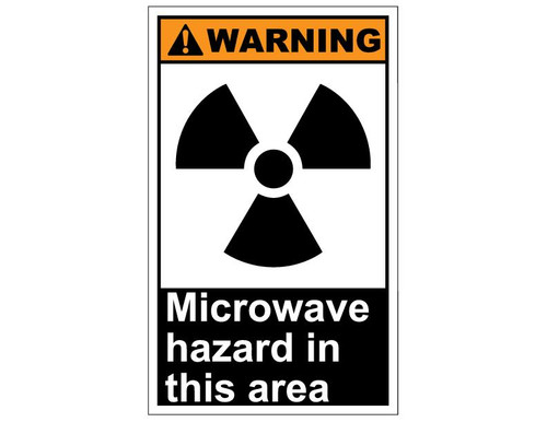 ANSI Warning Microwave Hazard In This Area