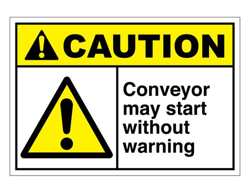 ANSI Caution Conveyor May Start Without Warning