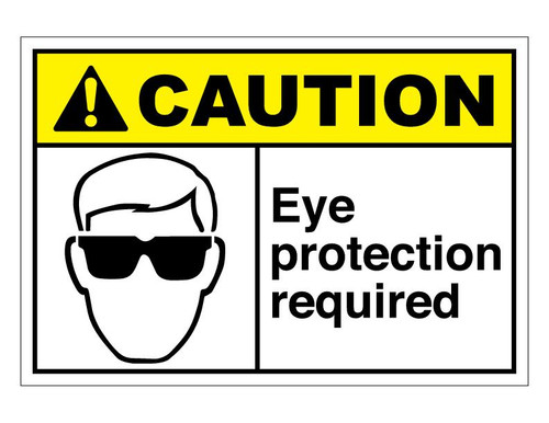 ANSI Caution Eye Protection Required