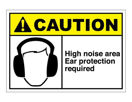 ANSI Caution High Noise Area Ear Protection Required