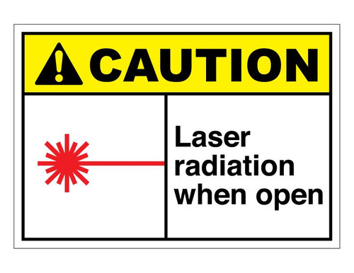 ANSI Caution Laser Radiation When Open