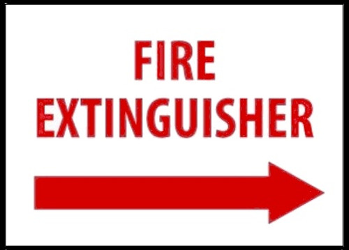 Fire Extinguisher With Right Arrow