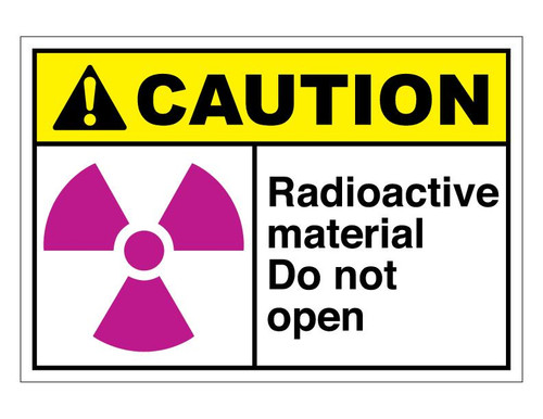 ANSI Caution Radioactive Material Do Not Open