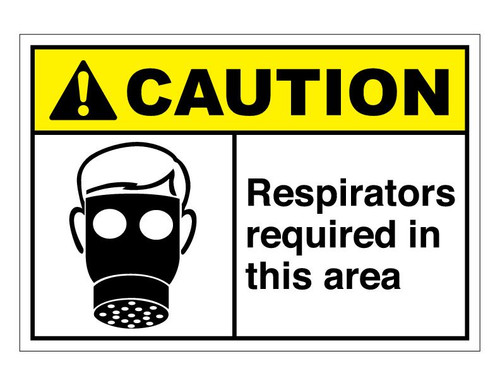 ANSI Caution Respirators Required In This Area