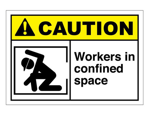 ANSI Caution Workers In Confined Space
