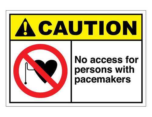 ANSI Caution No Access For Persons With Pacemakers