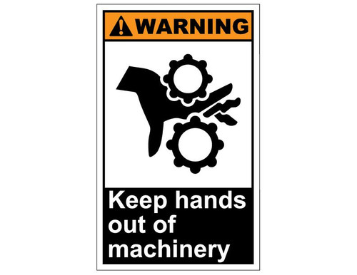 ANSI Warning Keep Hands Out Of Machinery