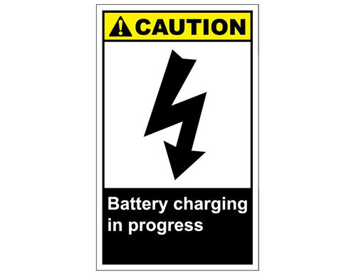 ANSI Caution Battery Charging In Progress