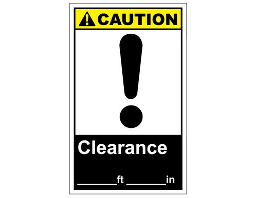 ANSI Caution Clearance __ft __ in