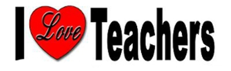I Love Teachers - Bumper Sticker