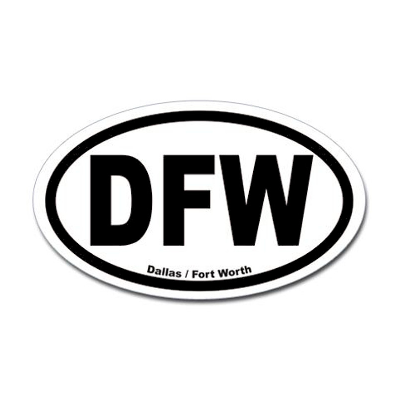 Dallas/Fort Worth International Airport Oval Sticker