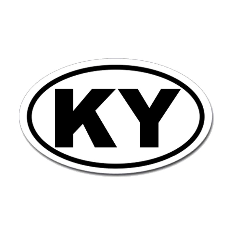 Kentucky State Oval Sticker