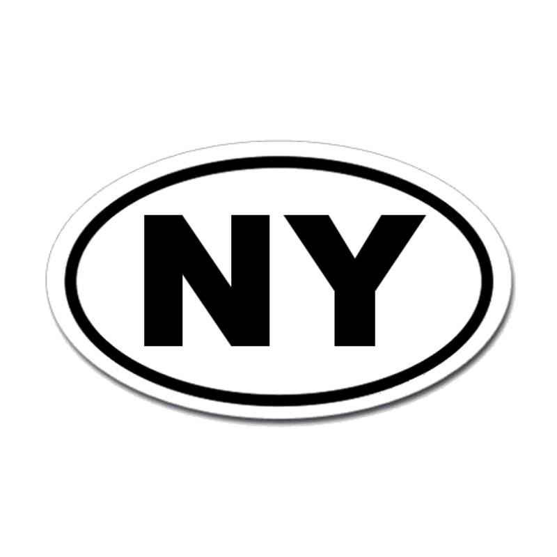 New York State Oval Sticker