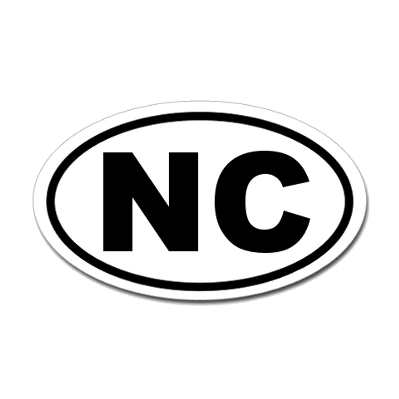 North Carolina State Oval Sticker