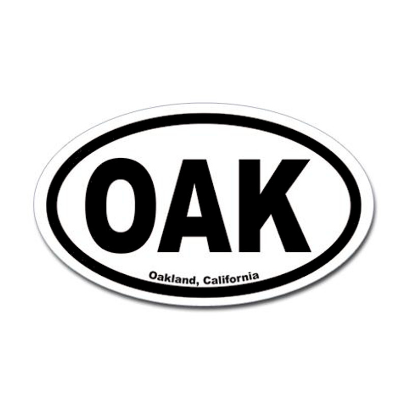 Oakland International Airport Oval Sticker