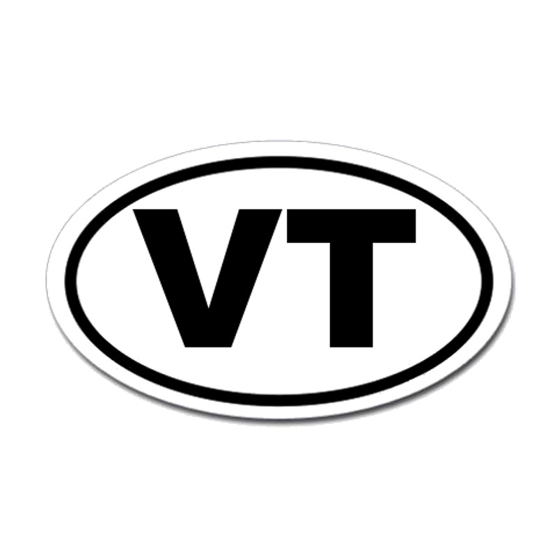 Vermont State Oval Sticker