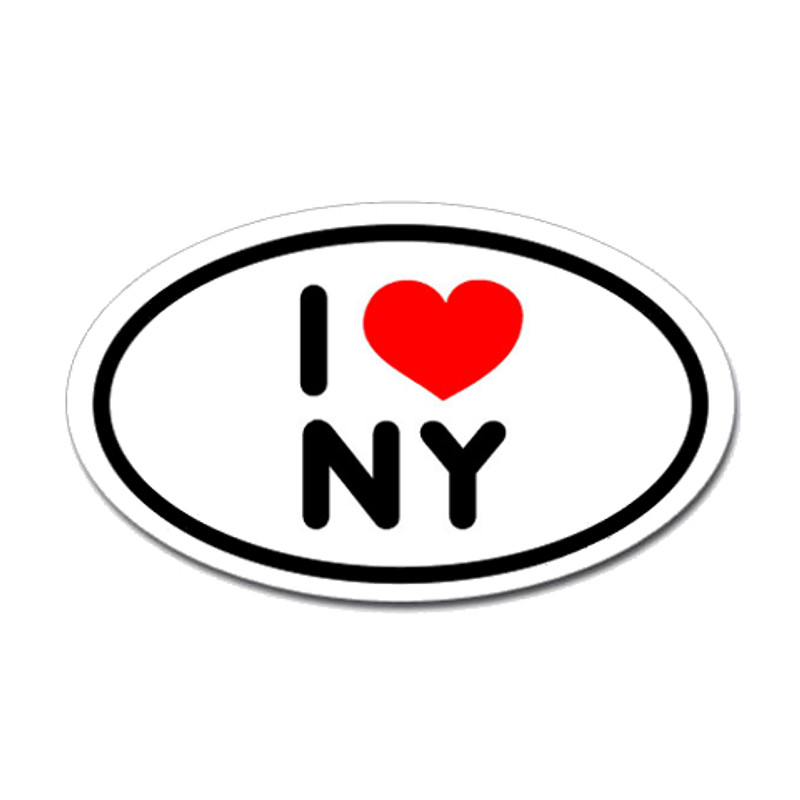 New York Love Oval Sticker