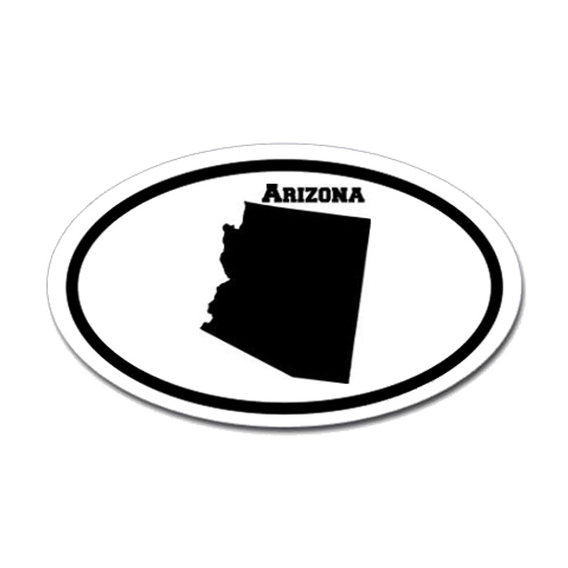 Arizona State Oval Sticker #1