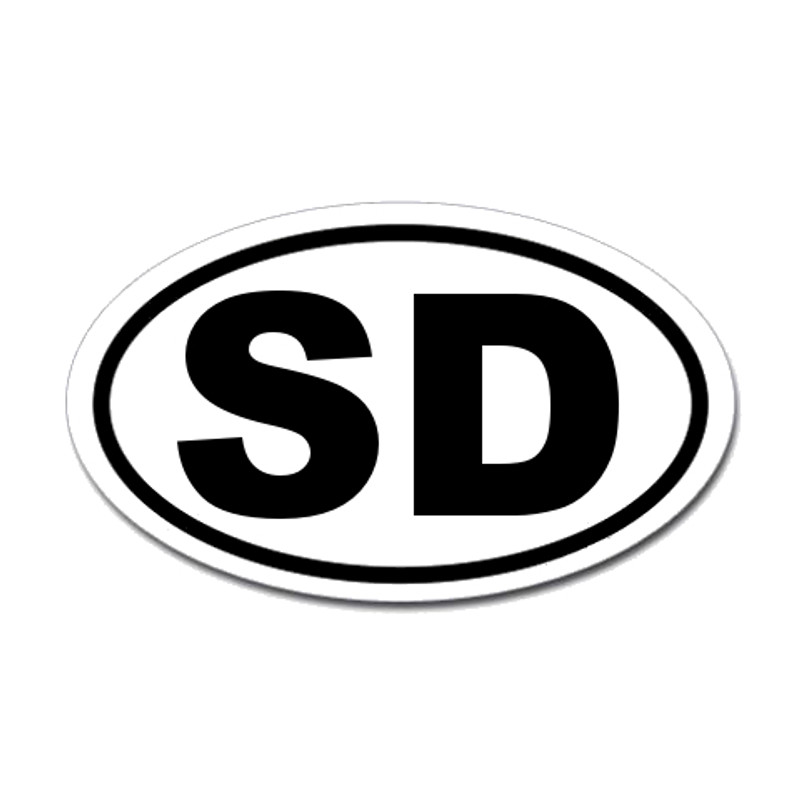 South Dakota State Oval Sticker