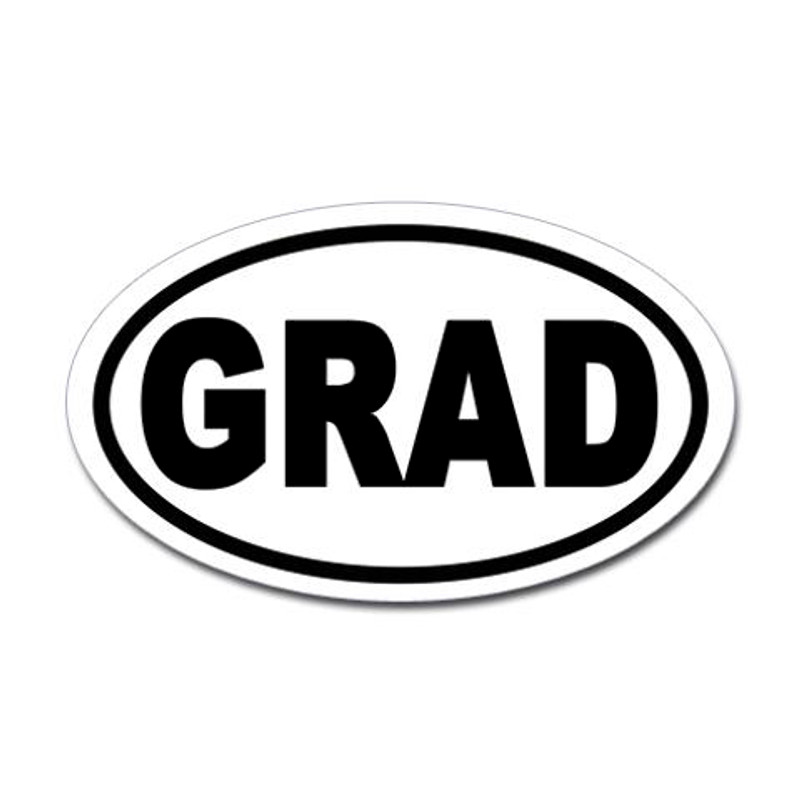 Grad Oval Sticker