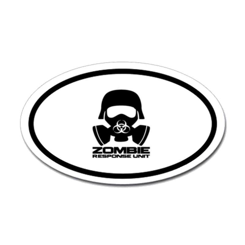 Zombie Response Unit Oval Sticker